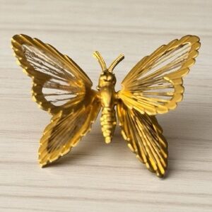 Monet Gold Butterfly Brooch